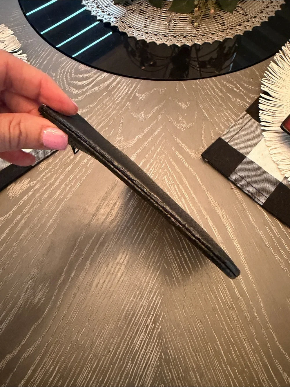 Hermès Black Pebbled Leather Zip Pouch